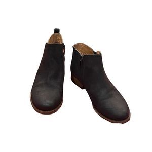 Franco Sarto Black Leather Ankle Boot Size 9M